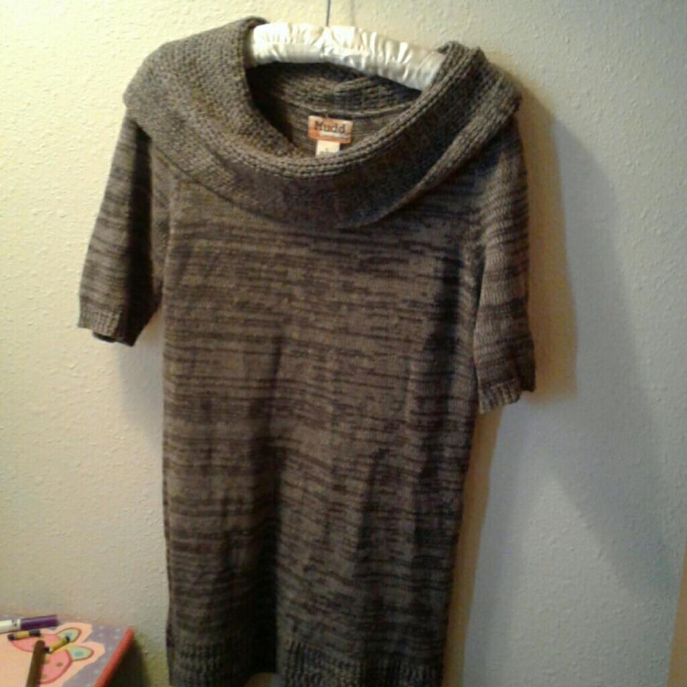 Sweater cowl neck dress